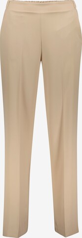 IMPERIAL Wide leg Pleat-Front Pants in Beige: front