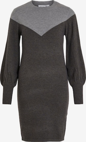 VILA Knitted dress in Grey: front