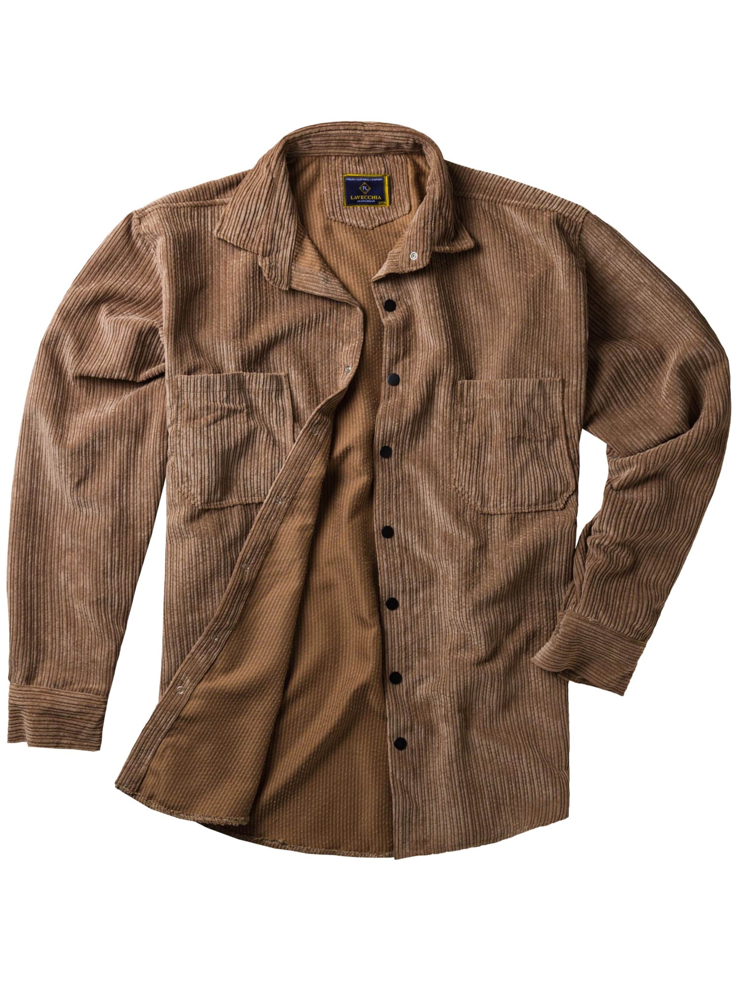 Lavecchia Comfort Fit Paita 'LV-5578 Übergrößen' värissä beige: etupuoli