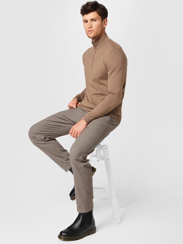 SELECTED HOMME Regular fit Sweater 'Berg' in Brown