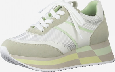 TAMARIS Sneakers laag in de kleur Grijs / Lichtgroen / Wit, Productweergave