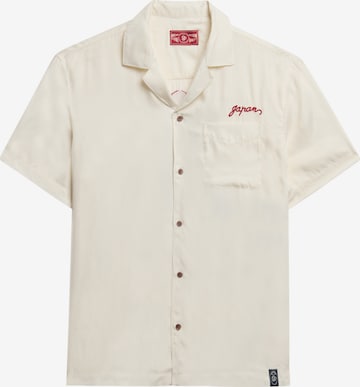 Coupe regular Chemise 'Merchant Suika' Superdry en beige : devant