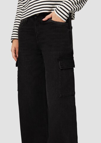 s.Oliver Wide Leg Jeans 'Suri' in Schwarz