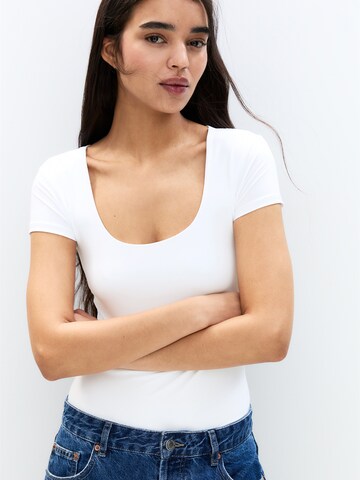 Body a maglietta di Pull&Bear in bianco