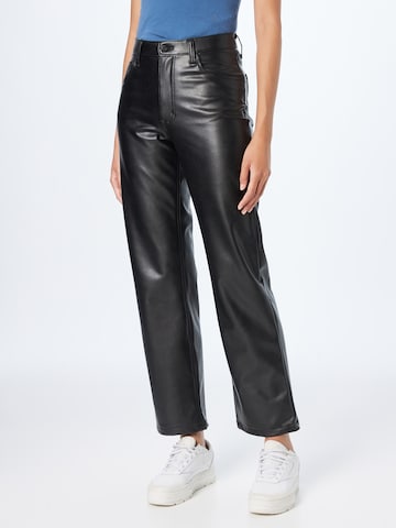 Abercrombie & Fitch Flared Trousers in Black: front