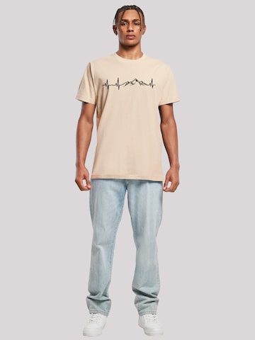 F4NT4STIC T-Shirt 'Mountain Heartbeat in Beige