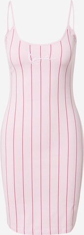 Karl Kani Kleid  Small Signature Pinstripe' in Pink: predná strana
