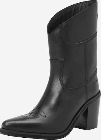 HUGO Red Cowboy Boots 'Miley' in Black: front