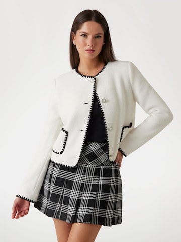 GUESS Knit Cardigan in White: front