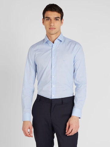 Michael Kors - Ajuste estrecho Camisa en azul: frente