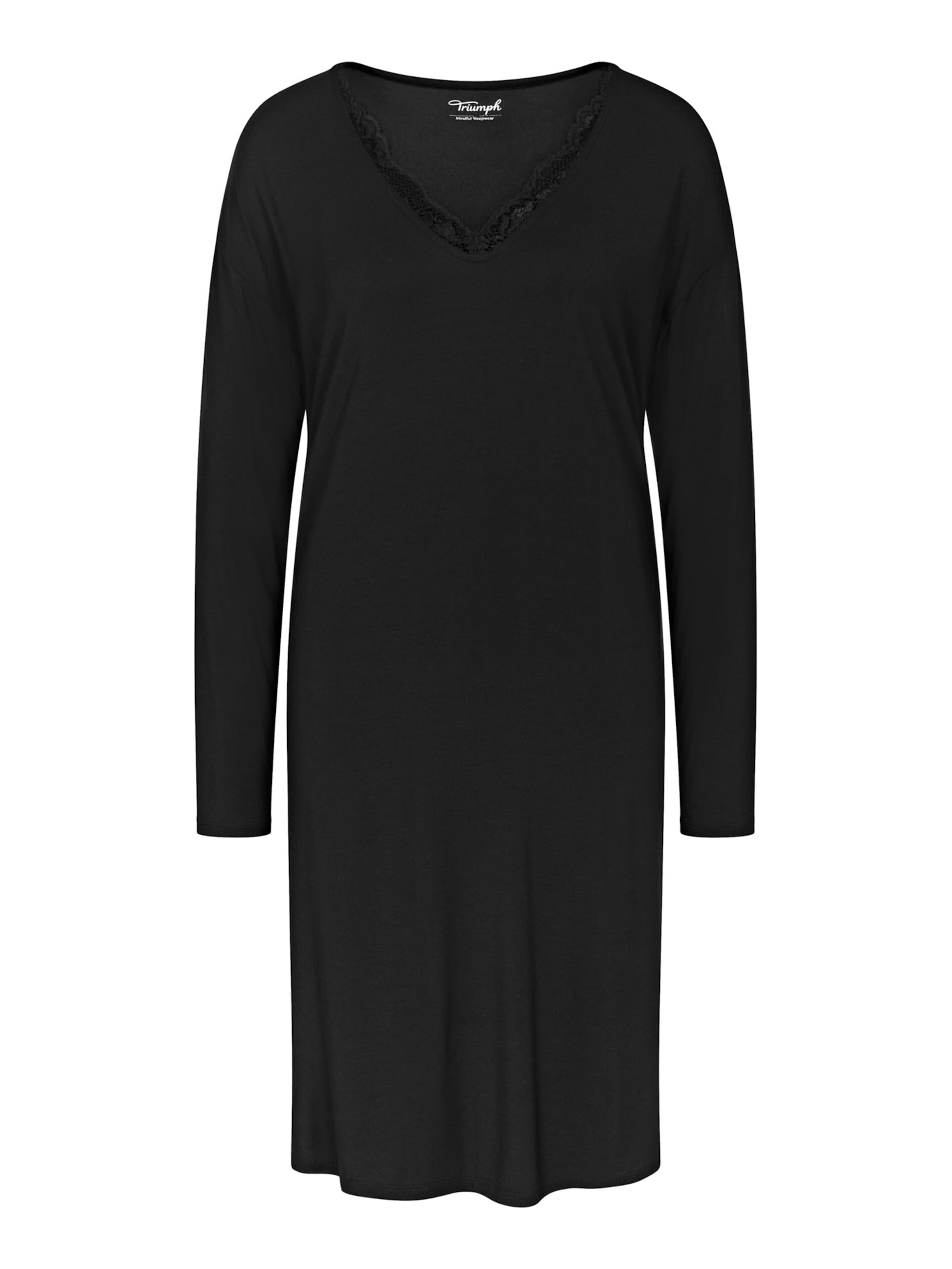 TRIUMPH Nachthemd ' Timeless Sensuality ' in Schwarz: Vorderseite