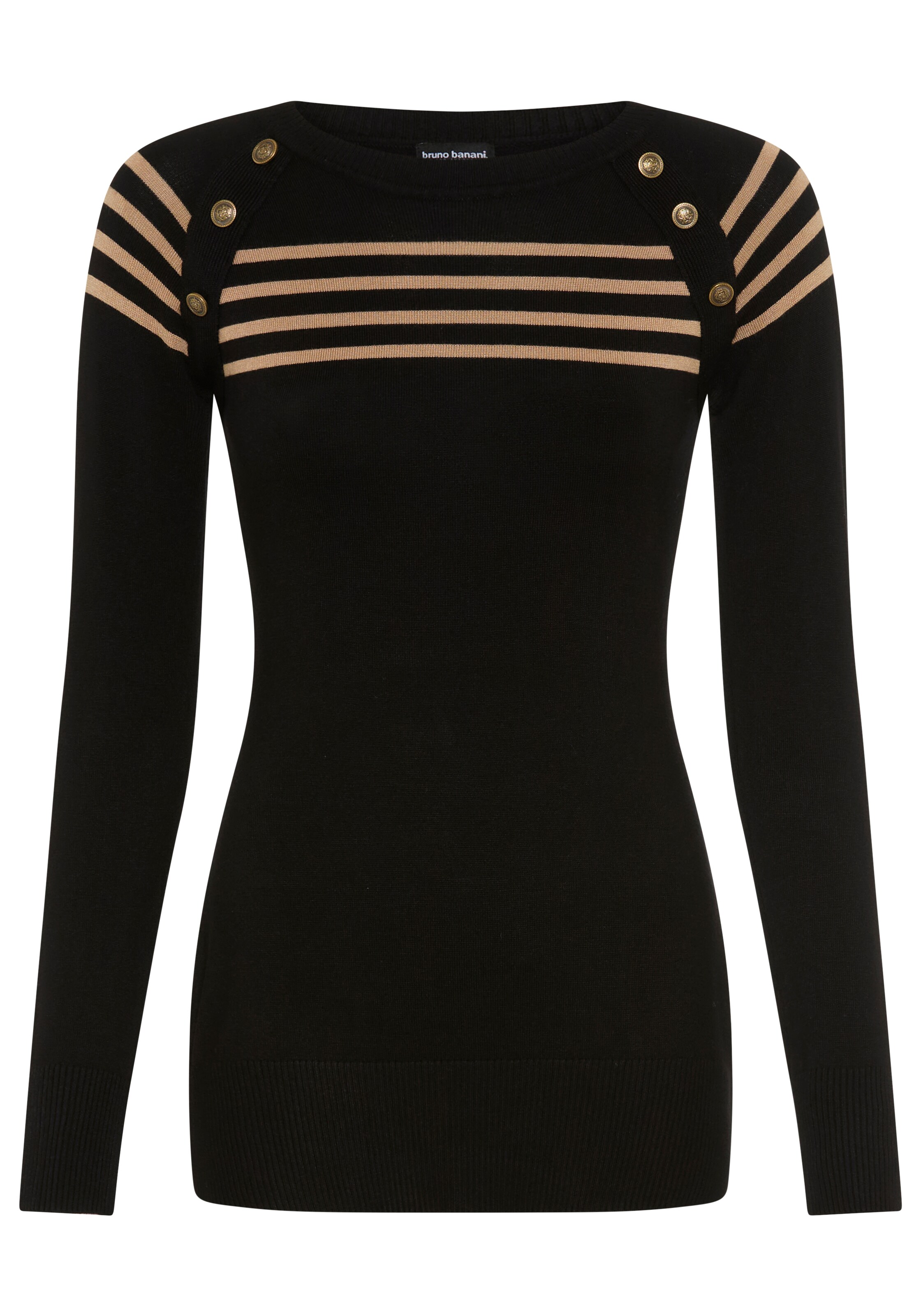 Bruno Banani LM Pullover in Schwarz: Vorderseite