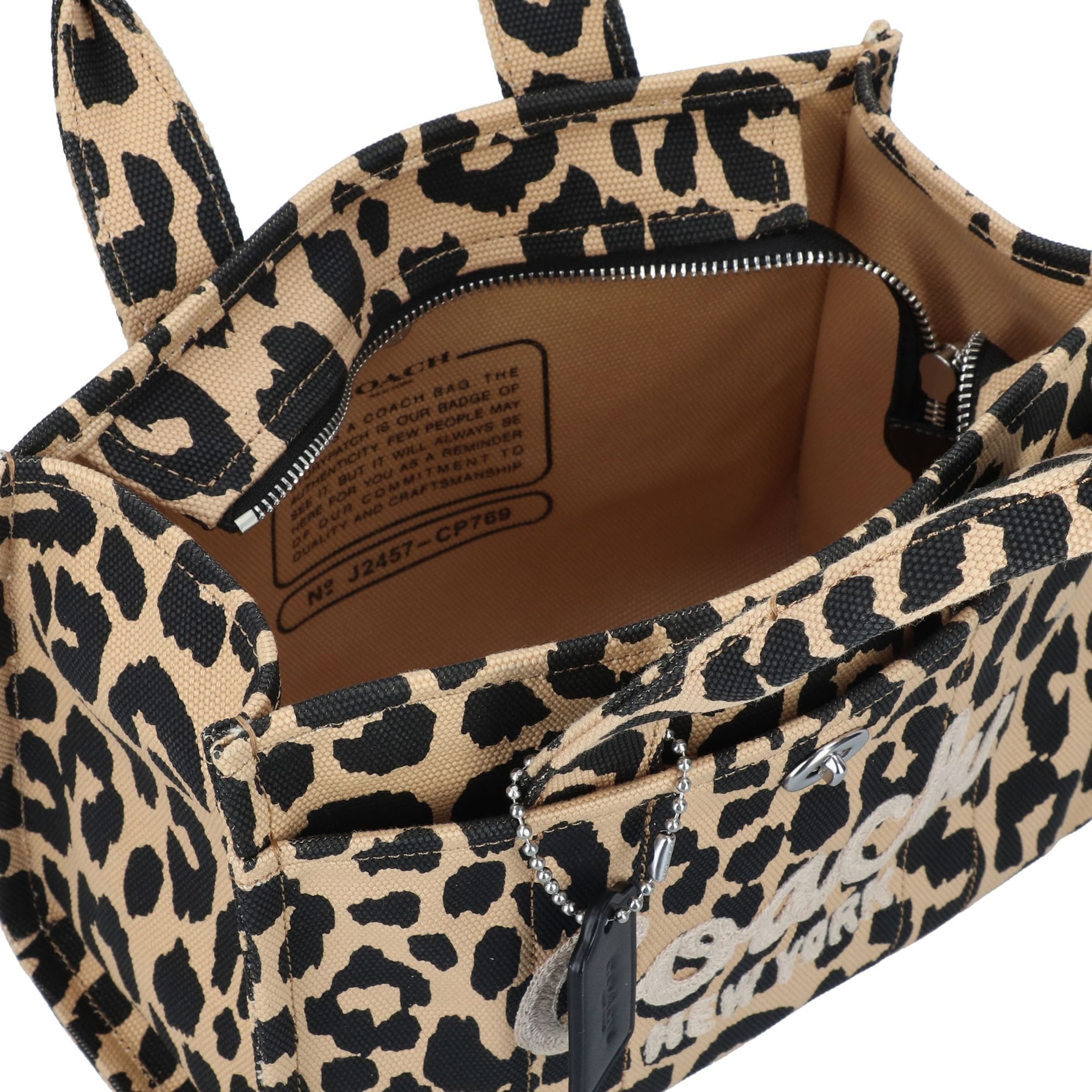 COACH Handtasche 'CARGO TOTE BAG 26 WITH LEOPARD PRINT' in Braun