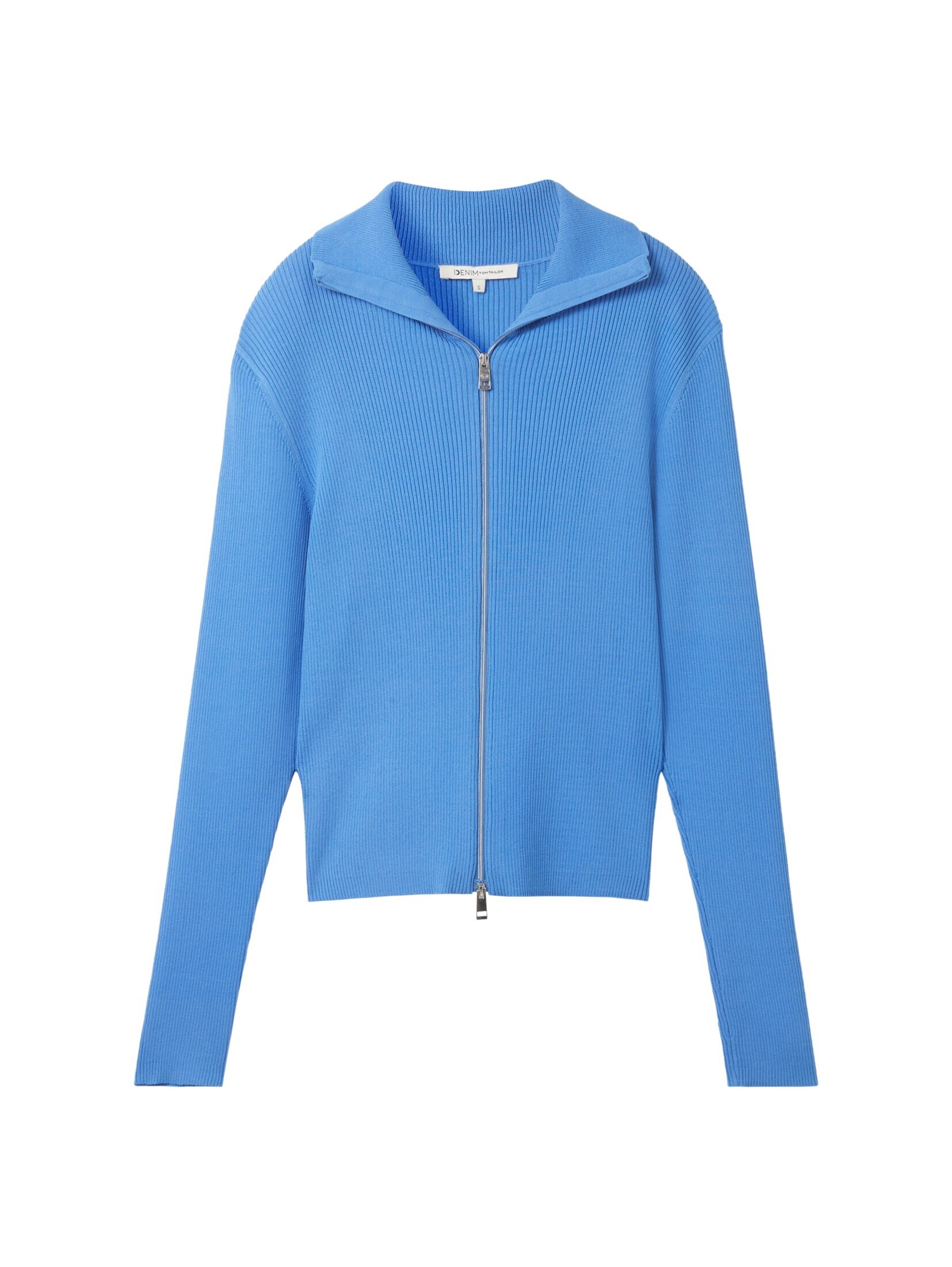 TOM TAILOR DENIM Strickjacke in Blau: Vorderseite