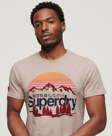 T-Shirt 'Great Outdoors' Superdry en beige