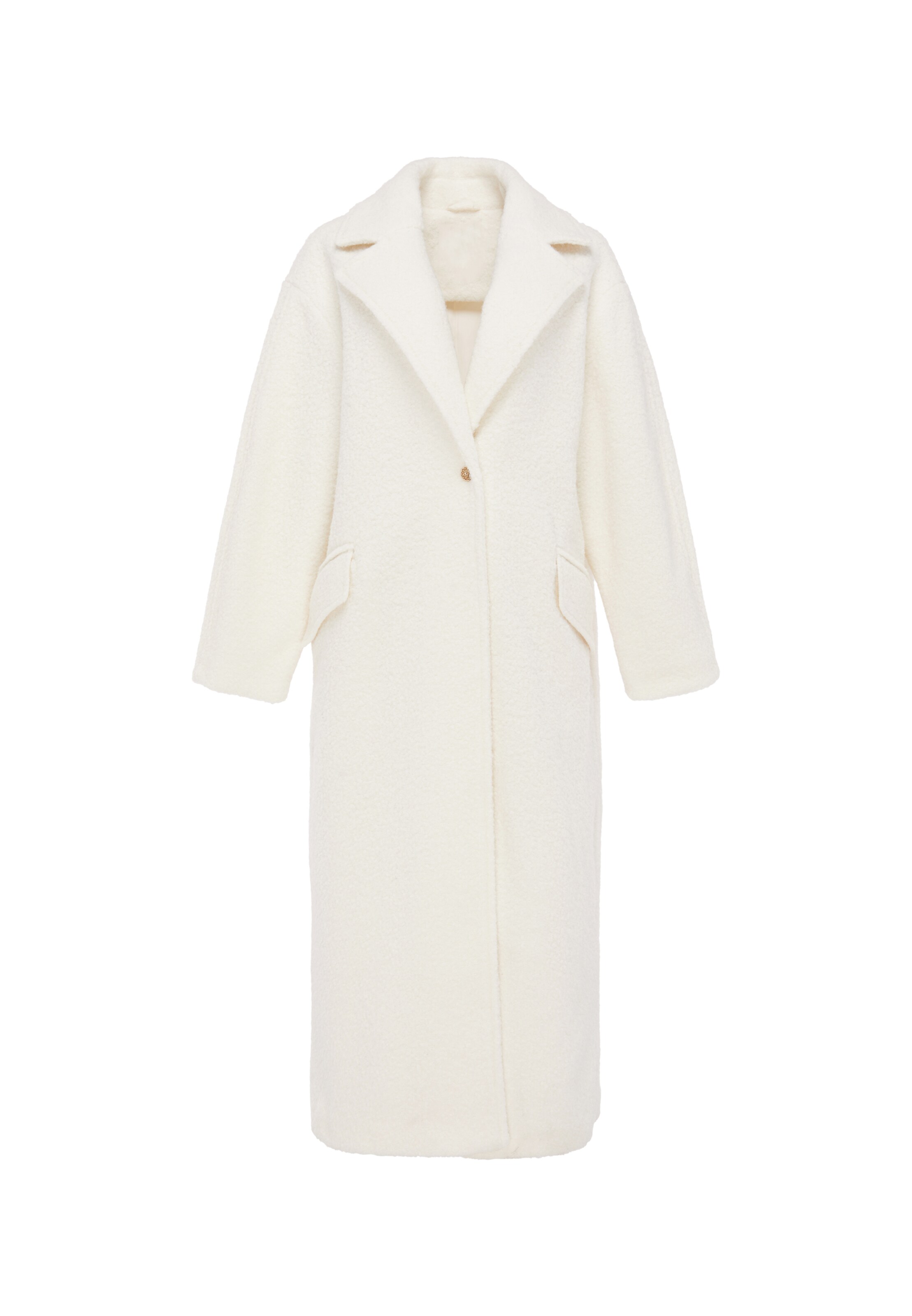 minya Between-seasons coat in White: front