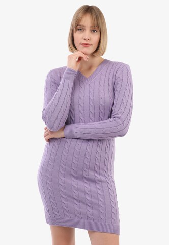 Felix Hardy Knit dress in Purple: front