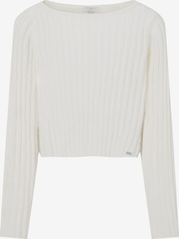 Pull-over Pull&Bear en blanc : devant