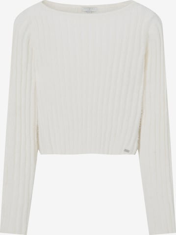 Pull&Bear Sweater in White: front