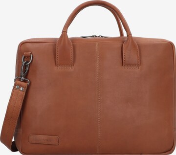 Plevier Document Bag in Brown: front