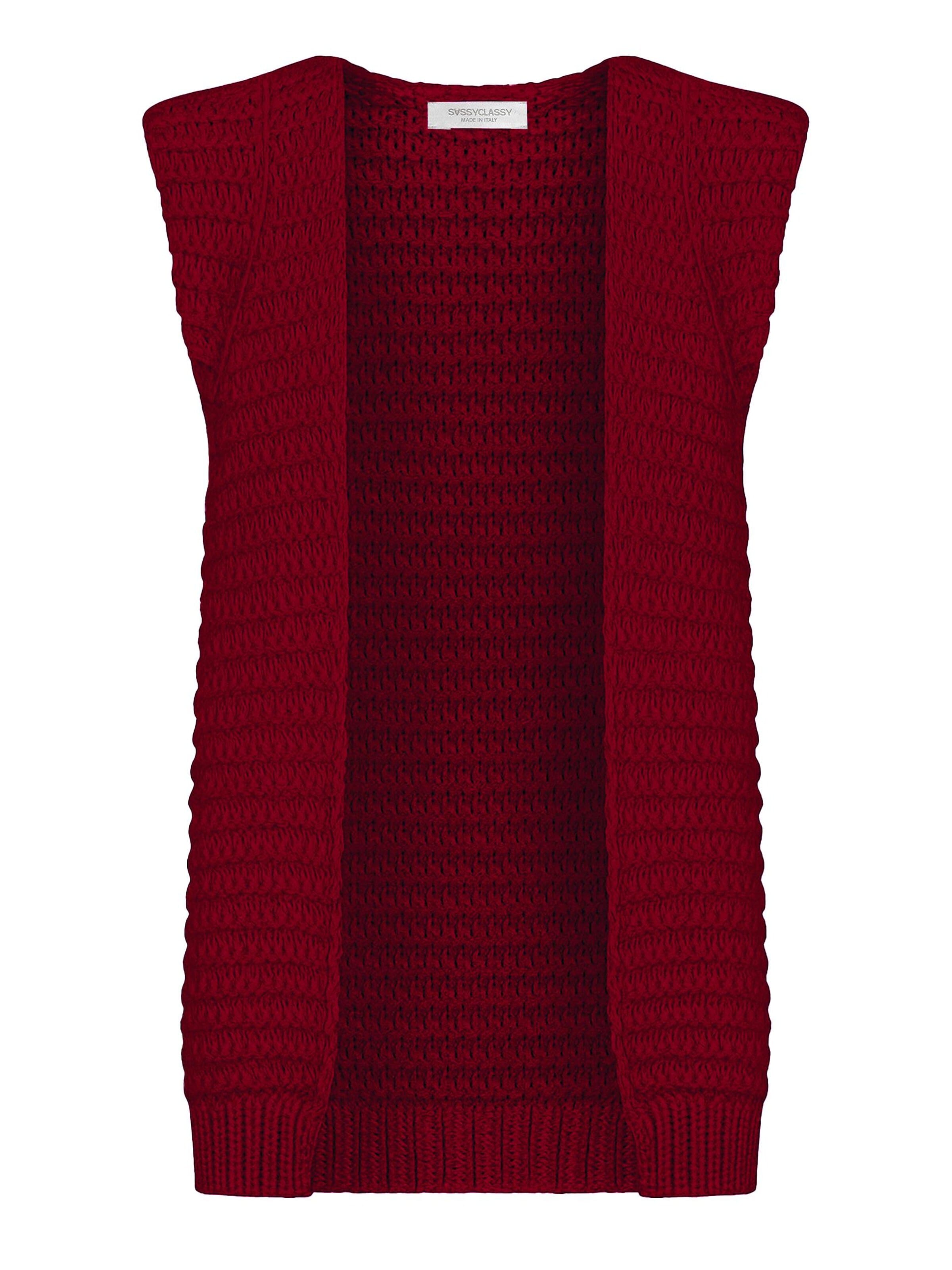 SASSYCLASSY Weste‌‌‌‌‌‌‌‌ in Rot: Vorderseite