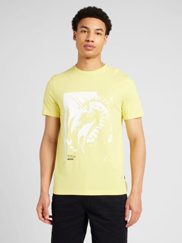 BOSS Tričko 'Sea Horse' – žlutá: přední strana