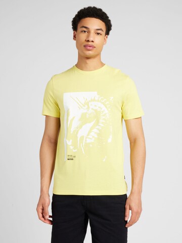 BOSS Orange Shirt 'Sea Horse' in Yellow: front