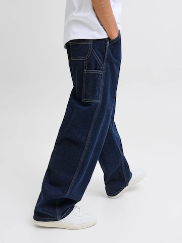 JACK & JONES Wide Leg Jeans 'JJIALEX JJCARPENTER' in Blau