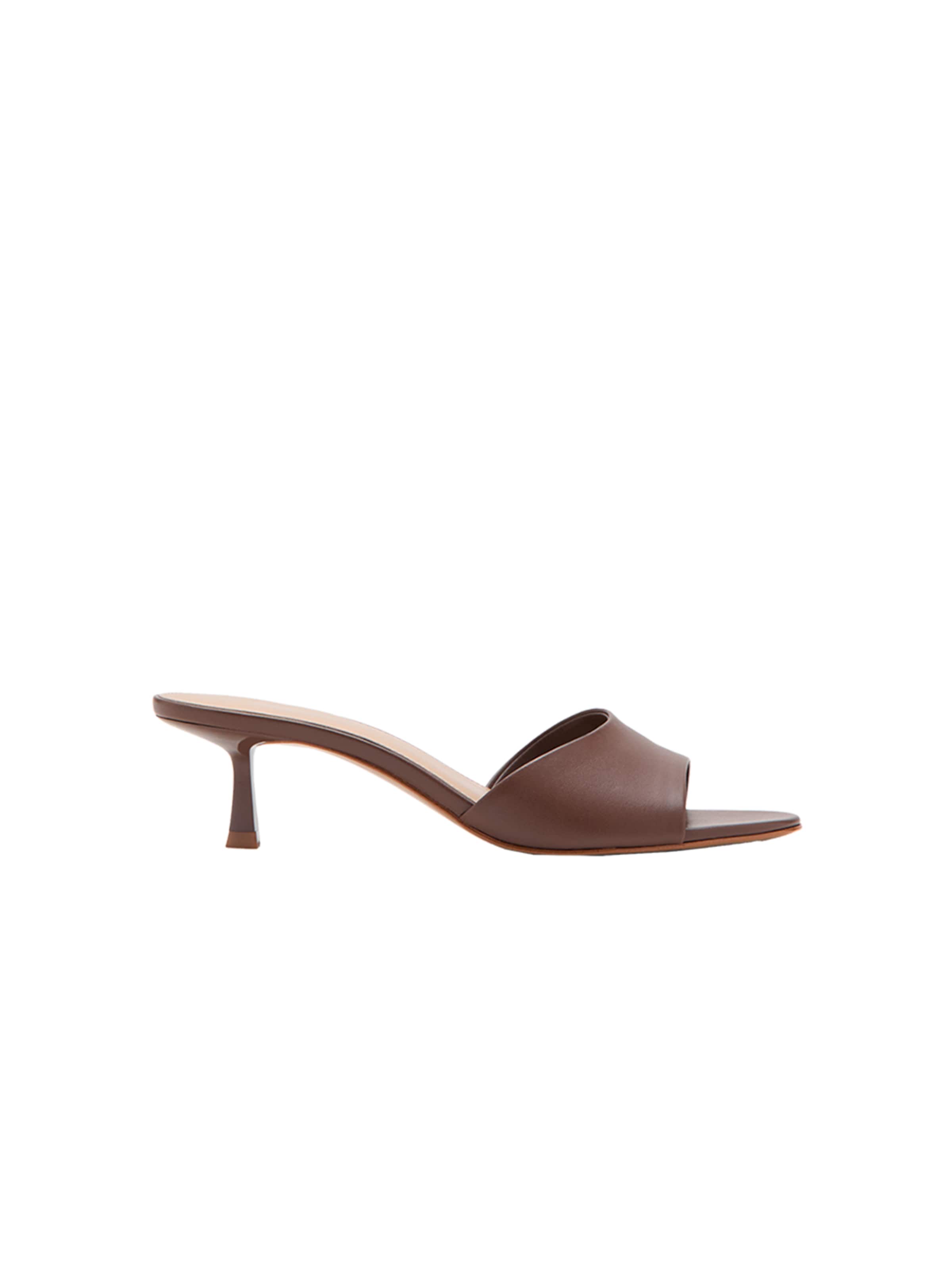 MANGO Mule 'HIDE' en 35 en chocolat, Vue avec produit