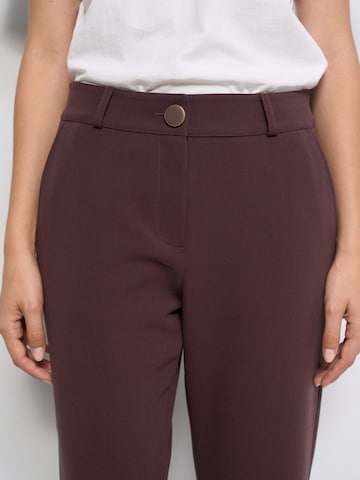 Coupe slim Pantalon chino Salsa Jeans en marron