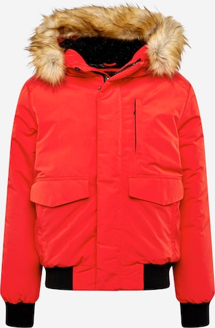 Superdry Regular fit Winter Jacket 'EVEREST' in Red: front