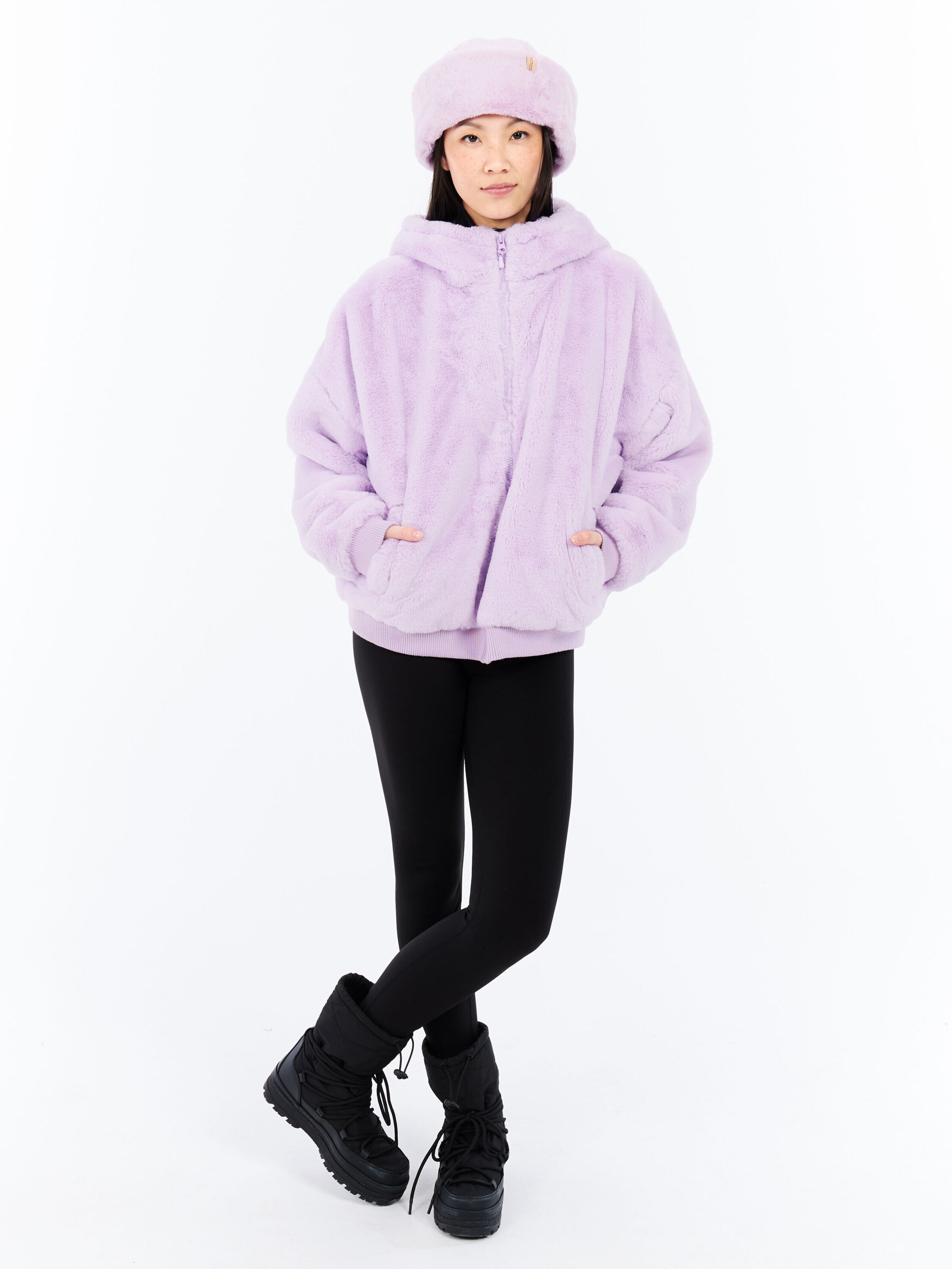 PROTEST Fleece jas 'PRTGolly' in Lila