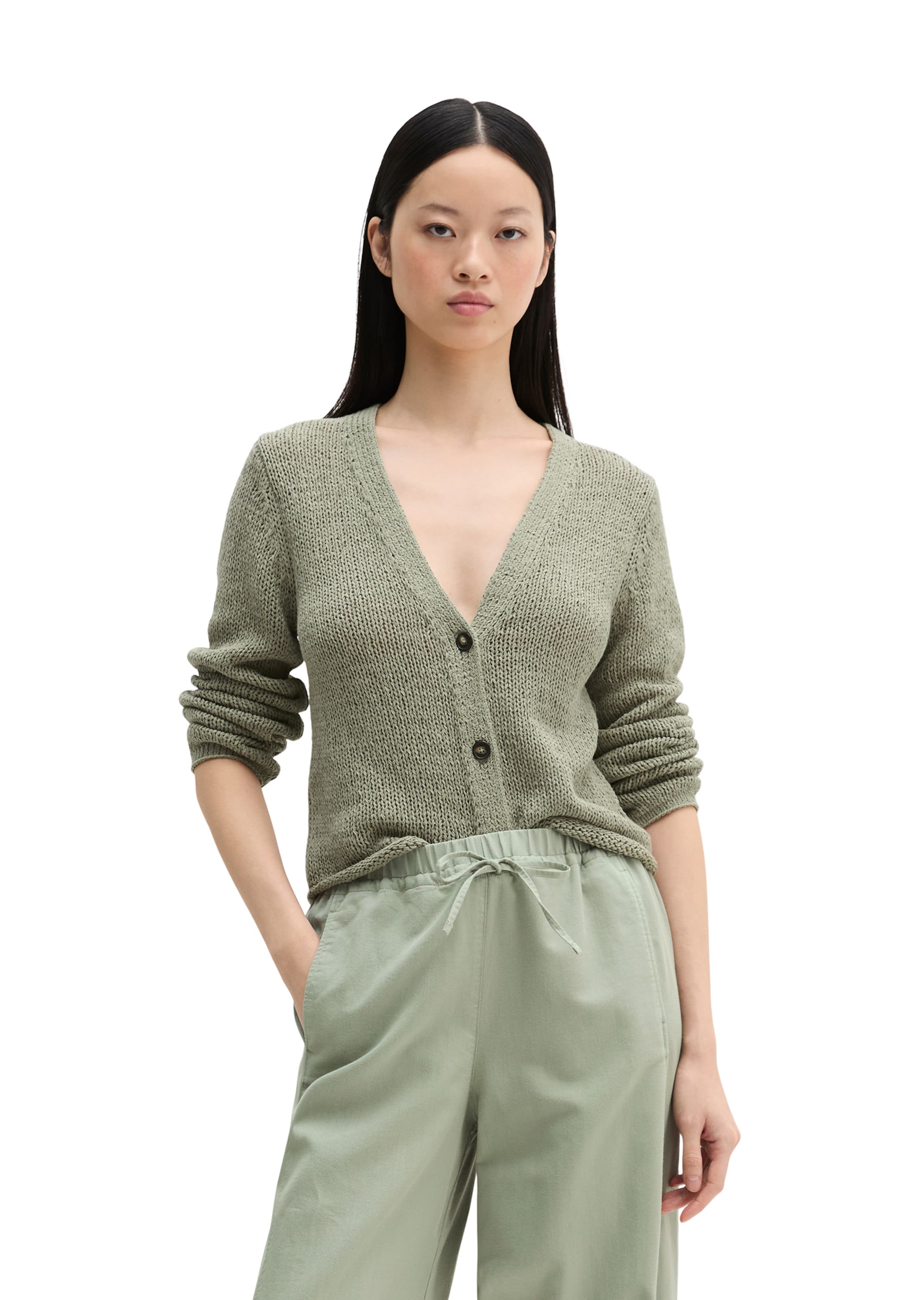 Marc O'Polo Strickjacke in Grün: Vorderseite