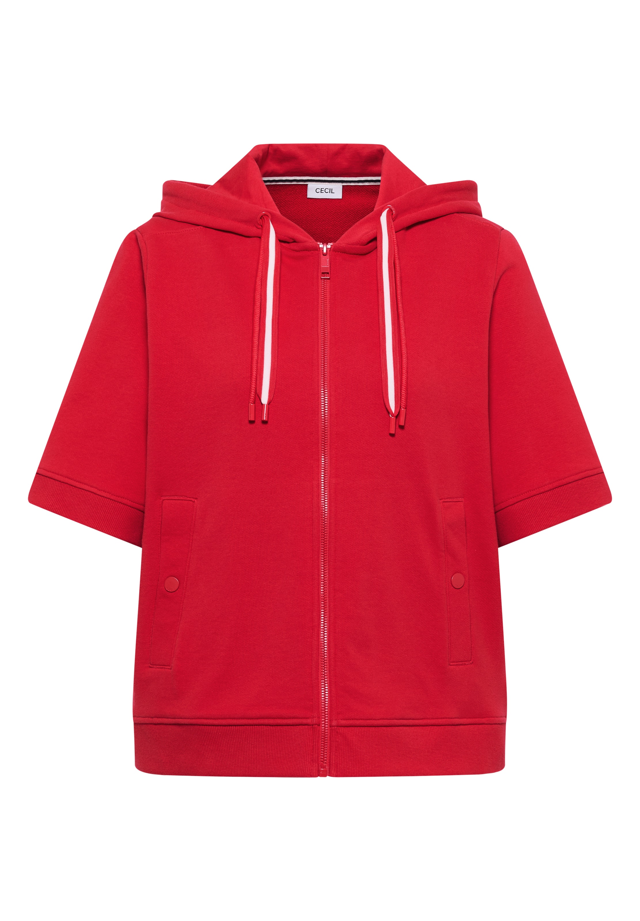 CECIL Zip-Up Hoodie in Red: front