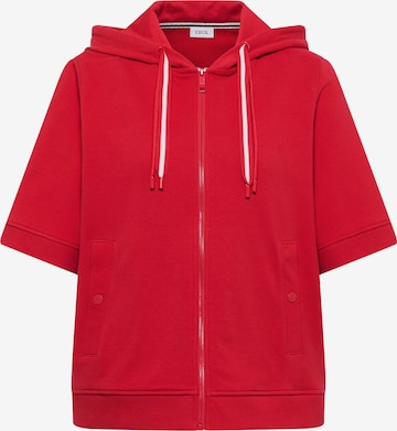 CECIL Zip-Up Hoodie in Red: front
