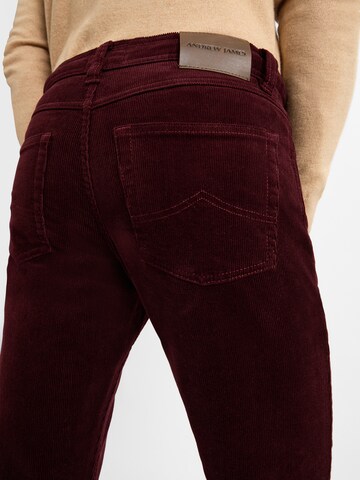 Nils Sundström Regular Trousers 'Aiden' in Red