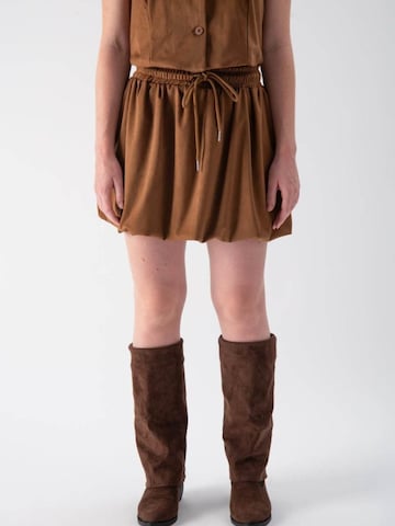 MND Skirt 'West Suede Balloon' in Brown
