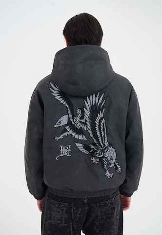 Ed Hardy - Chaqueta de entretiempo 'Soaring Eagles' en negro: frente