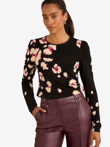 love & roses - Blusa em preto: frente
