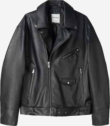 Bershka Välikausitakki värissä musta: etupuoli