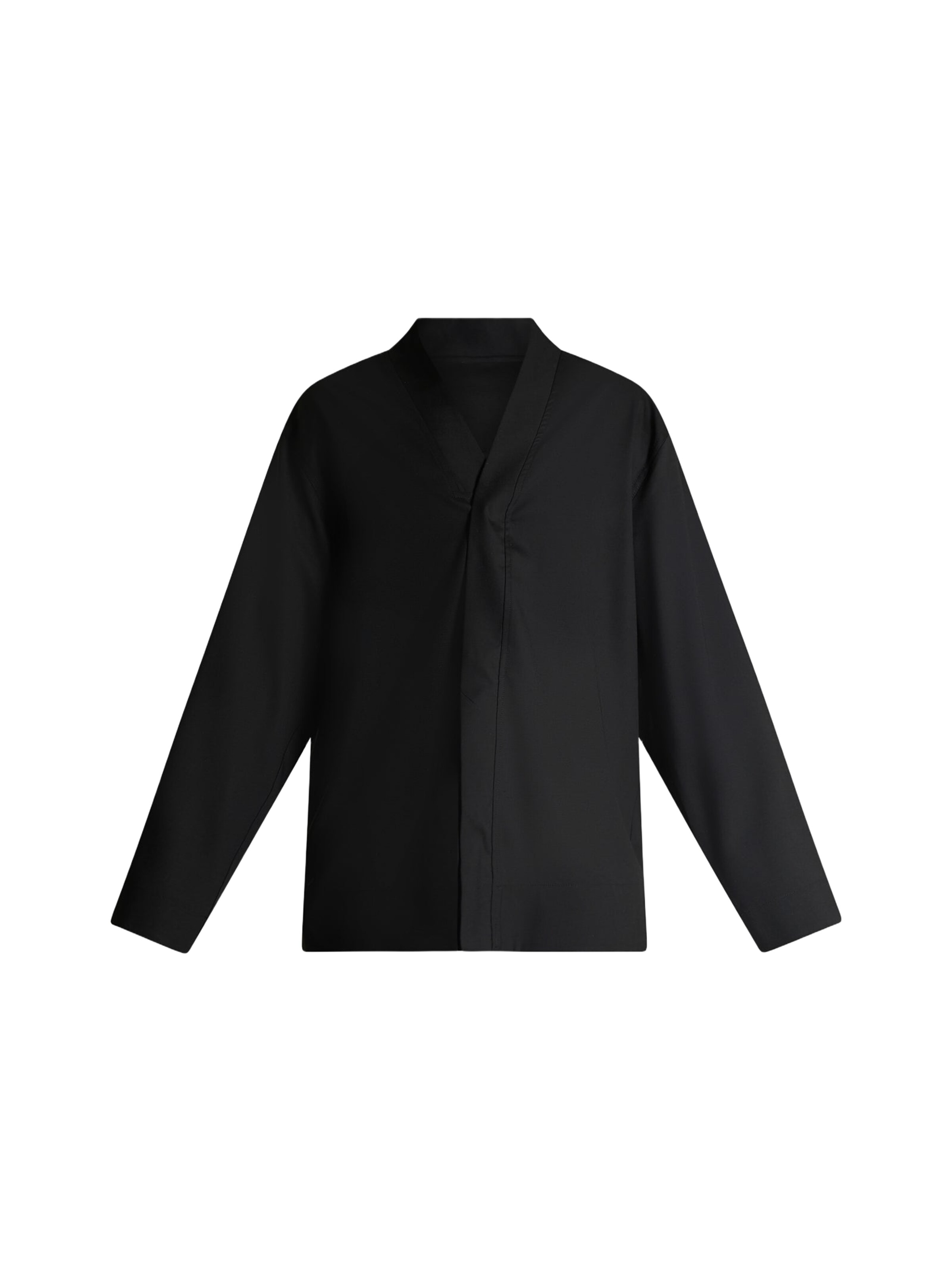 DARK LABEL - Regular Fit Camisa clássica em preto: frente