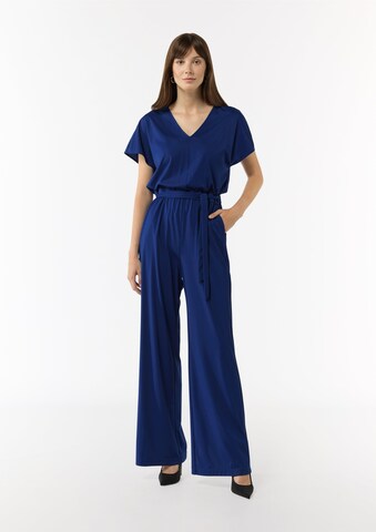 COMMA Jumpsuit in Blauw: voorkant