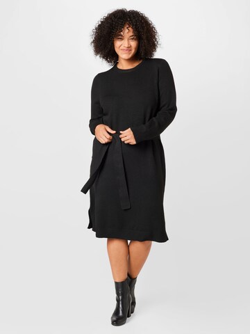 PIECES Curve Knitted dress 'CAVA' in Black