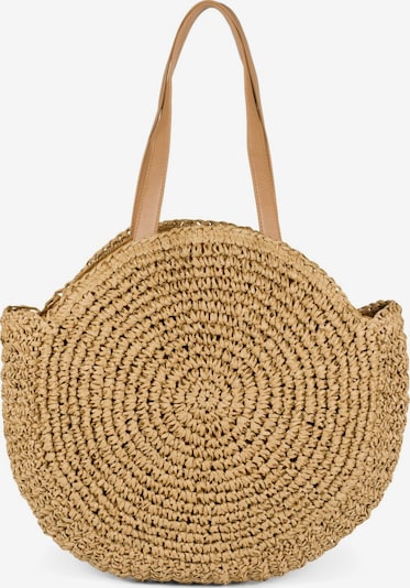 styleBREAKER Schultertasche 'Runde Flecht Schultertasche - Basttasche' in One Size in braun, Produktansicht
