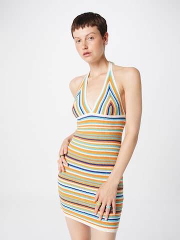 Gina Tricot Πλεκτό φόρεμα 'Daria' σε ανάμεικτα χρώματα: μπροστά