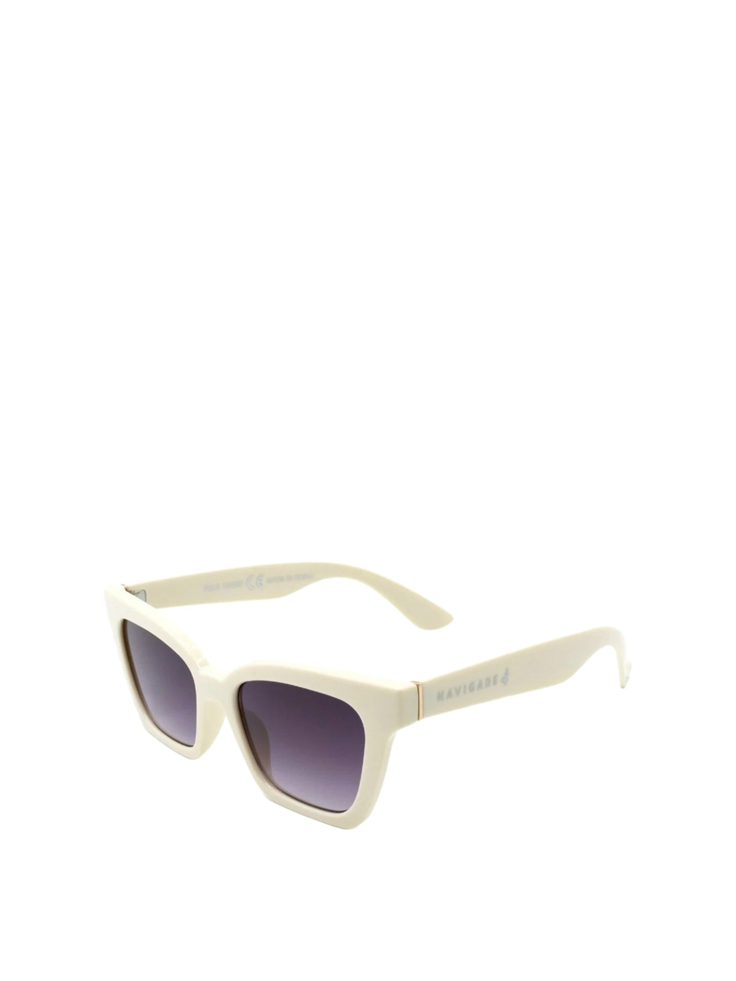 Occhiali da sole 'Occhiali da sole cat-eye Navigare calibro 58 protezione UV3' di Navigare in bianco: frontale