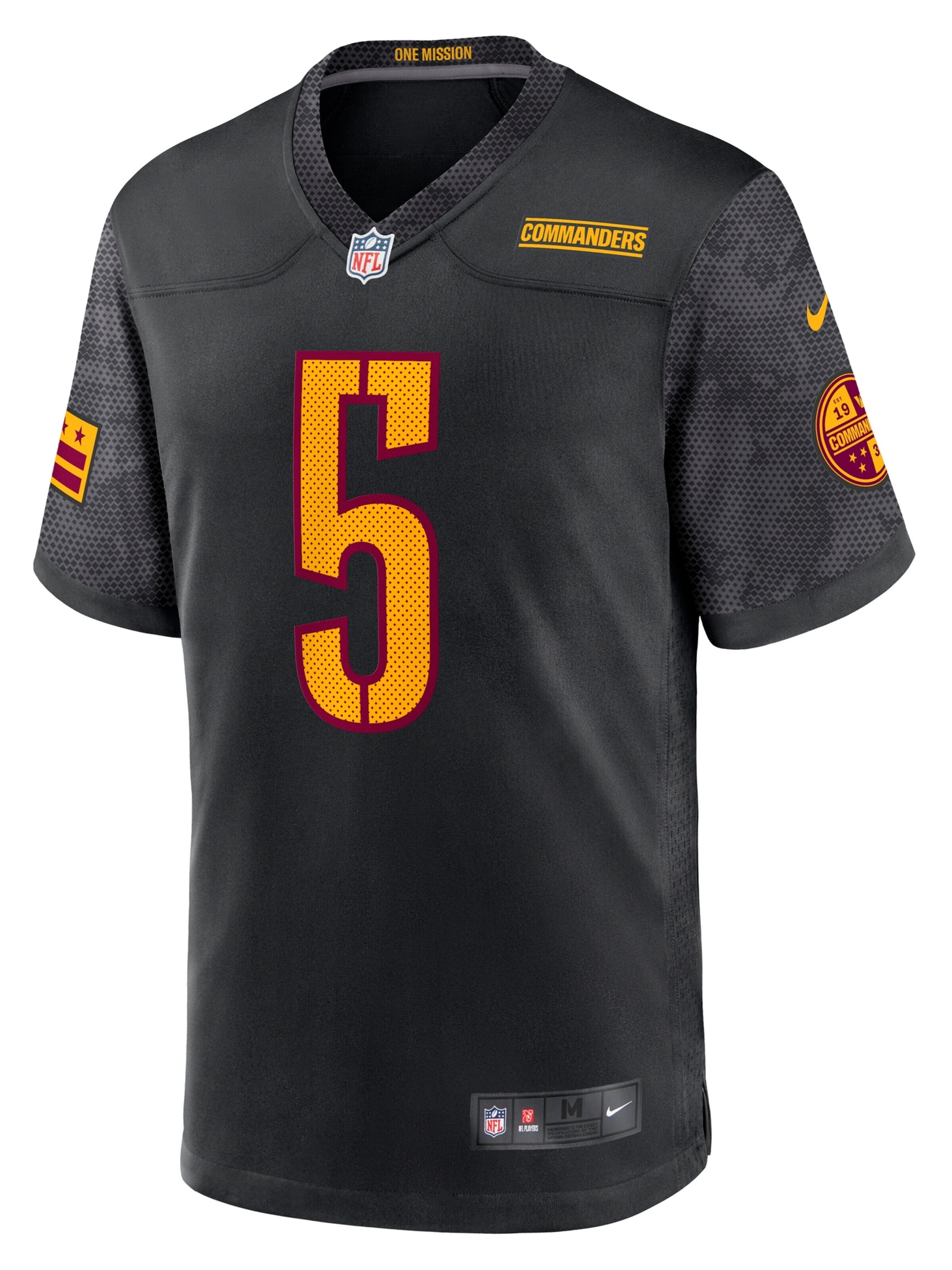 NIKE Trikot 'Washington Game Alternate Daniels 5'‌‌‌‌‌ in M in schwarz, Produktansicht