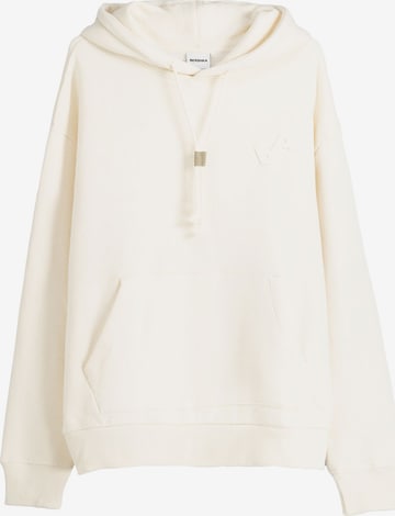 Sweat-shirt Bershka en beige : devant