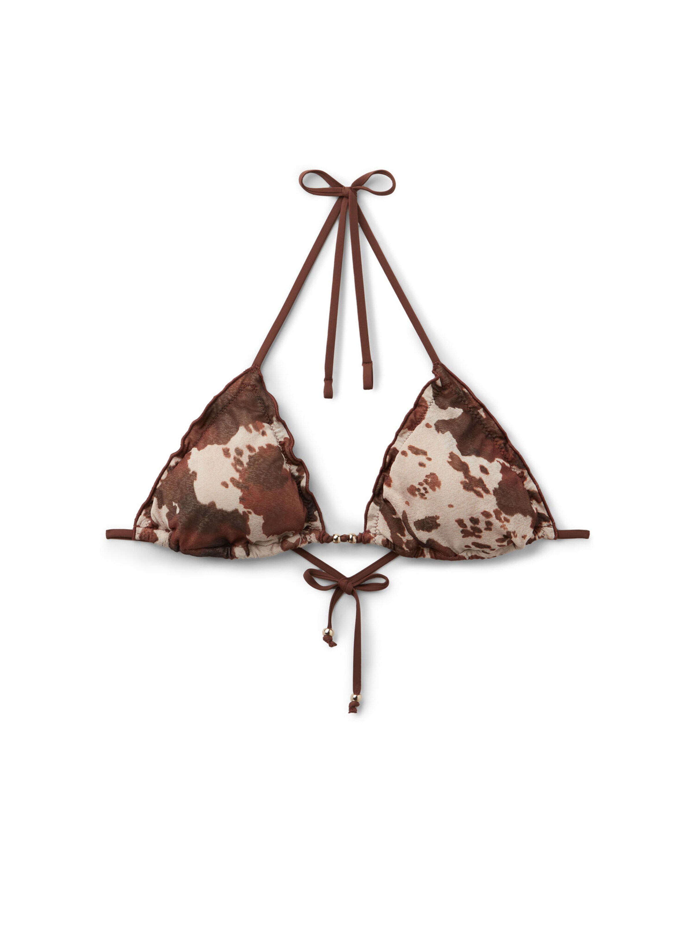 CALZEDONIA Bikinitop in 70-80 in creme / braun, Produktansicht