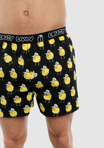 Lousy Livin Boxer shorts 'Toast & Zitrone' in Black